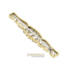 SPILLA tipo liberty oro bianco e giallo 18kt con diamanti new